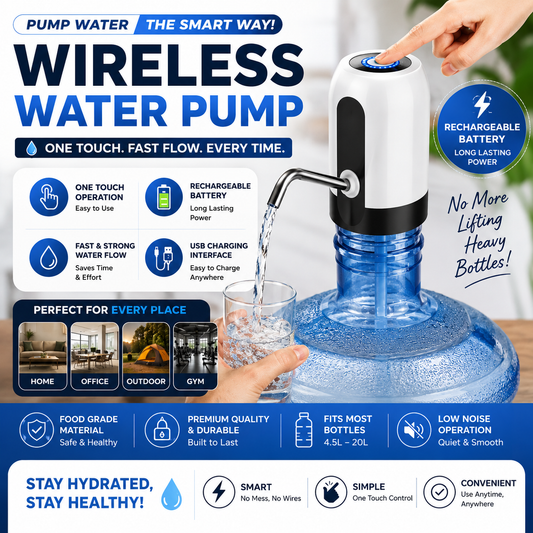 Wireless Water Pump Dispenser – Rechargeable Automatic Water Pump