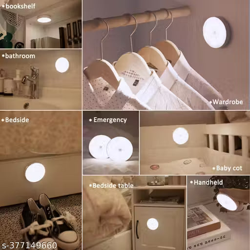 Automatic Motion Sensor Night Light – Rechargeable  – Wireless LED Lamp (Auto On/Off)