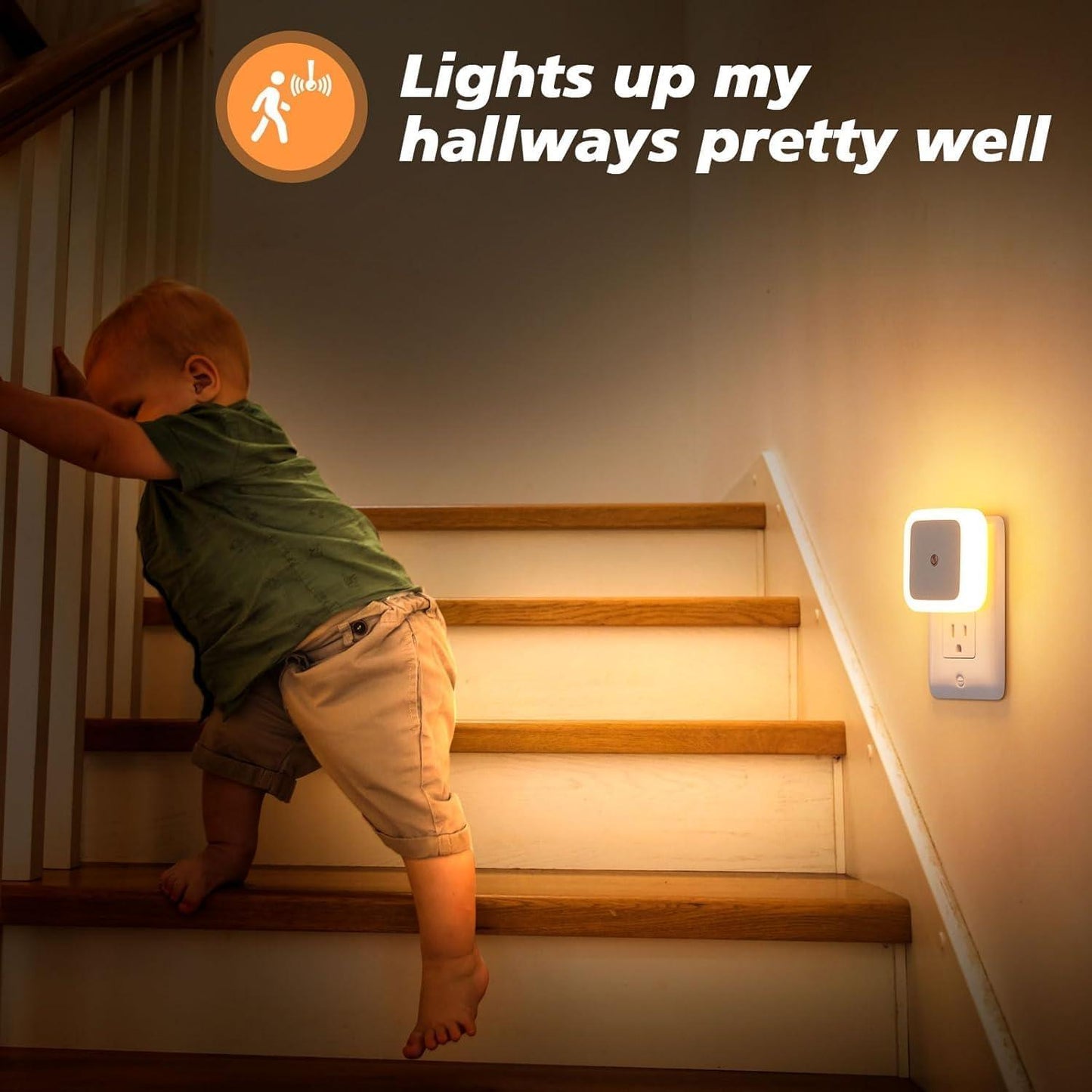 Automatic Motion Sensor Night Light – Rechargeable  – Wireless LED Lamp (Auto On/Off)