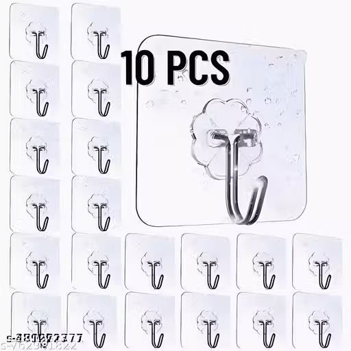Strong Self Adhesive Wall Hooks for Kitchen & Bathroom